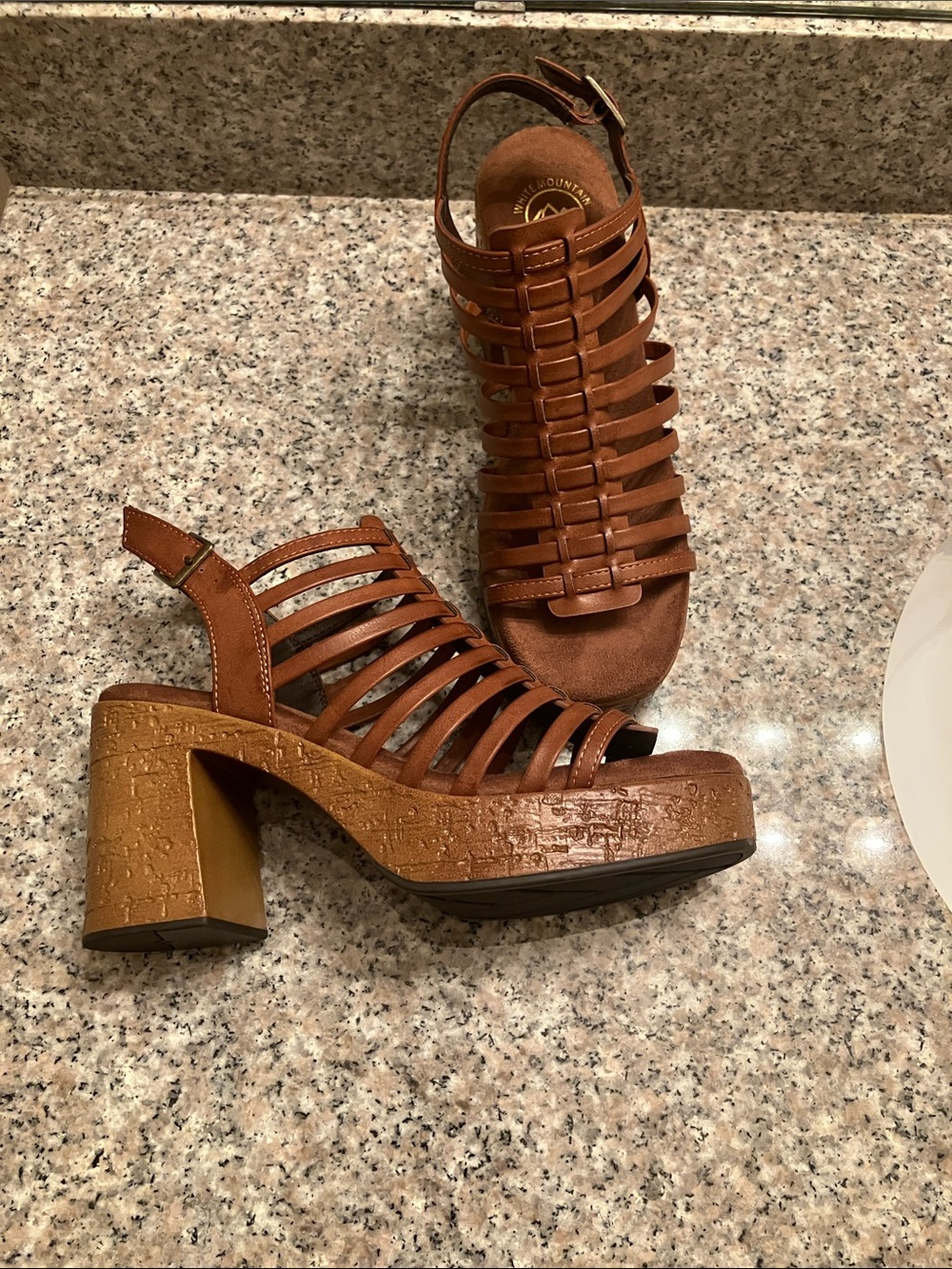 Strappy heeled sandals